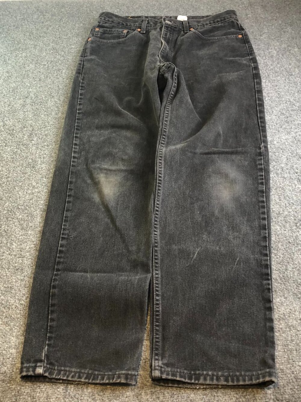 Vintage Levis 550 Jeans Mens 32x32 Faded Black Red Tab Grunge Made USA 2002 Y2K